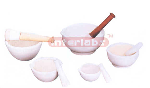 MORTARS AND PESTLES, PORCELAIN